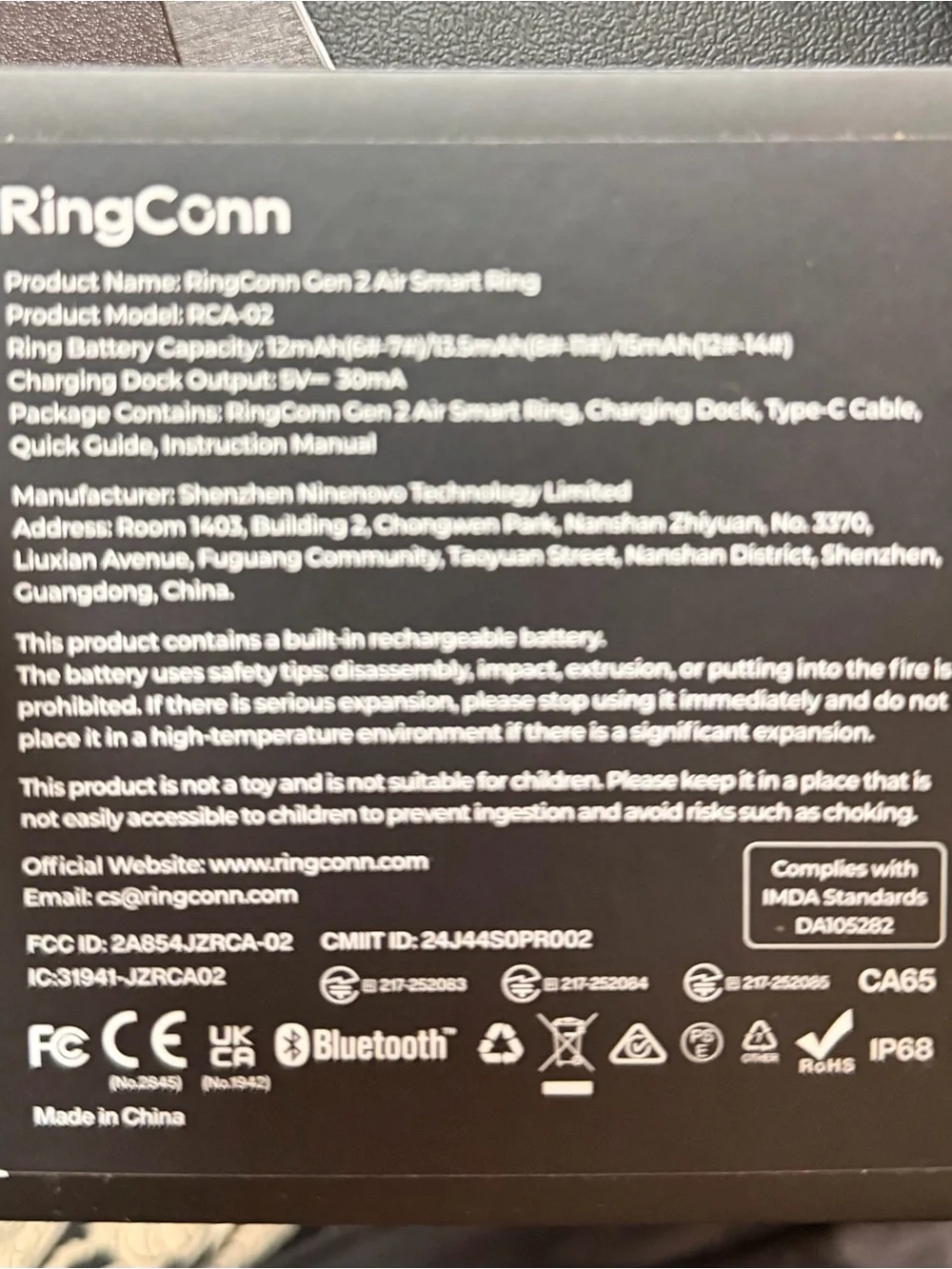 RingConn Gen 2 Air Smart Ring in Silver — Advanced Health & Activity Tracking